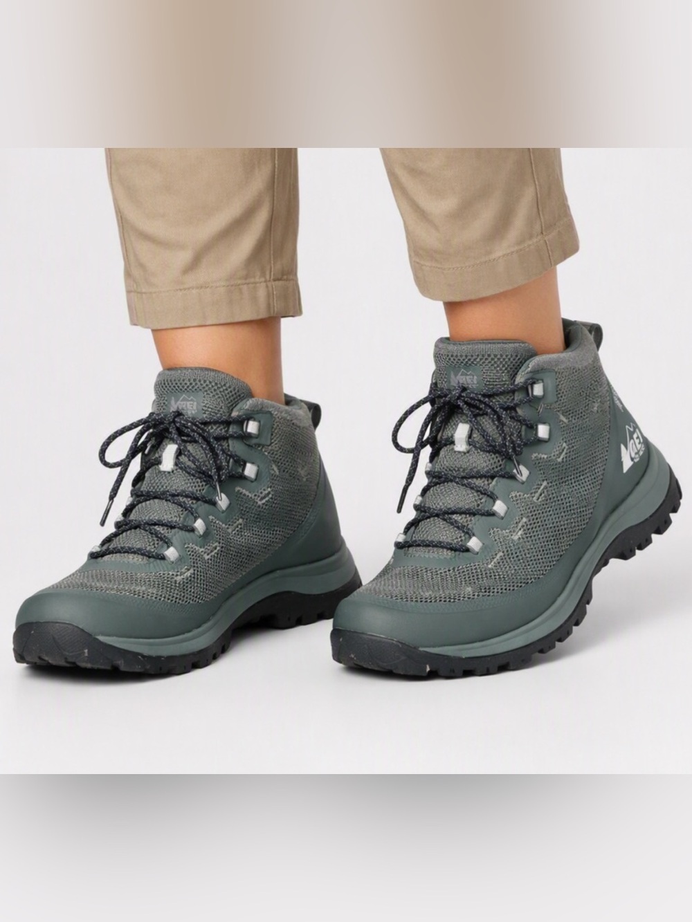 REI Co-op Flash Waterproof Hiking Boots Sage Green Women’s Size 8.5 Wide